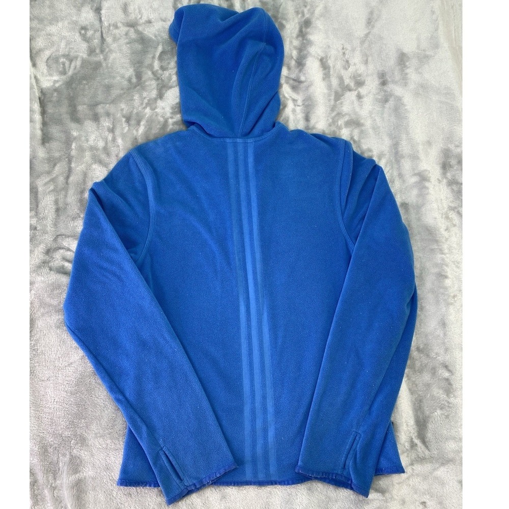 Vintage 00s Adidas ClimaWarm Full Zip Fleece Jacket Women M Blue Outdoor Running